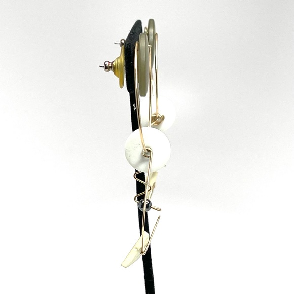 Vintage Mobile Style Modernist Geometric Earrings - Picture 4 of 14